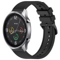 For Xiaomi MI Watch Color 22mm Textured Silicone Solid Color Watch Band(Black)