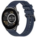 For Xiaomi Haylou RT2 LS10 22mm Textured Silicone Solid Color Watch Band(Midnight Blue)