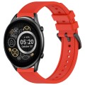 For Xiaomi Haylou RT2 LS10 22mm Textured Silicone Solid Color Watch Band(Red)