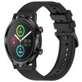 For Xiaomi Haylou RT LS05S 22mm Textured Silicone Solid Color Watch Band(Black)