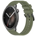 For Amazfit Balance 22mm Textured Silicone Solid Color Watch Band(Green)