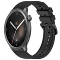 For Amazfit Balance 22mm Textured Silicone Solid Color Watch Band(Black)