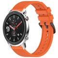 For Amazfit GTR 4 22mm Textured Silicone Solid Color Watch Band(Orange)