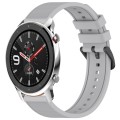 For Amazfit GTR 4 22mm Textured Silicone Solid Color Watch Band(Grey)