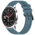 For Amazfit GTR 4 22mm Textured Silicone Solid Color Watch Band(Rock Cyan)