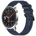 For Amazfit GTR 4 Pro 22mm Textured Silicone Solid Color Watch Band(Midnight Blue)