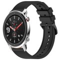 For Amazfit GTR 4 Pro 22mm Textured Silicone Solid Color Watch Band(Black)