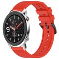 For Amazfit GTR 4 Pro 22mm Textured Silicone Solid Color Watch Band(Red)