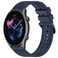 For Amazfit GTR 3 22mm Textured Silicone Solid Color Watch Band(Midnight Blue)
