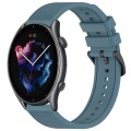 For Amazfit GTR 3 22mm Textured Silicone Solid Color Watch Band(Rock Cyan)