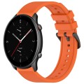 For Amazfit GTR 2e 22mm Textured Silicone Solid Color Watch Band(Orange)