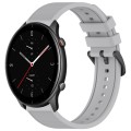 For Amazfit GTR 2e 22mm Textured Silicone Solid Color Watch Band(Grey)