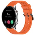 For Amazfit GTR 2 22mm Textured Silicone Solid Color Watch Band(Orange)