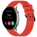 For Amazfit GTR 2 22mm Textured Silicone Solid Color Watch Band(Red)