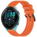 For Garmin Forerunner 265 22mm Textured Silicone Solid Color Watch Band(Orange)