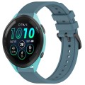 For Garmin Forerunner 265 22mm Textured Silicone Solid Color Watch Band(Rock Cyan)
