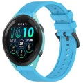 For Garmin Forerunner 265 Music 22mm Textured Silicone Solid Color Watch Band(Sky Blue)