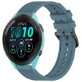 For Garmin Forerunner 265 Music 22mm Textured Silicone Solid Color Watch Band(Rock Cyan)