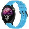 For Garmin Forerunner 255 Music 22mm Textured Silicone Solid Color Watch Band(Sky Blue)