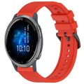 For Garmin Venu 2 22mm Textured Silicone Solid Color Watch Band(Red)