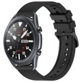 For Samsung Galaxy Watch3 45mm 22mm Textured Silicone Solid Color Watch Band(Black)