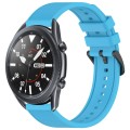 For Samsung Galaxy Watch3 45mm 22mm Textured Silicone Solid Color Watch Band(Sky Blue)