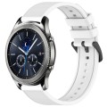 For Samsung Gear S3 Classic 22mm Textured Silicone Solid Color Watch Band(White)