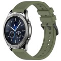For Samsung Gear S3 Classic 22mm Textured Silicone Solid Color Watch Band(Green)