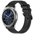 For Samsung Gear S3 Classic 22mm Textured Silicone Solid Color Watch Band(Black)