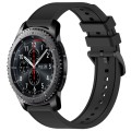 For Samsung Gear S3 Frontier 22mm Textured Silicone Solid Color Watch Band(Black)