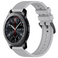 For Samsung Gear S3 Frontier 22mm Textured Silicone Solid Color Watch Band(Grey)