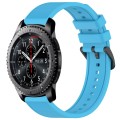 For Samsung Gear S3 Frontier 22mm Textured Silicone Solid Color Watch Band(Sky Blue)