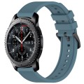 For Samsung Gear S3 Frontier 22mm Textured Silicone Solid Color Watch Band(Rock Cyan)