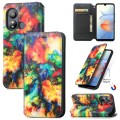 For ZTE Blade L220 CaseNeo Colorful Magnetic Leather Phone Case(Colorful Cloud)