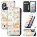 For ZTE Blade L220 CaseNeo Colorful Magnetic Leather Phone Case(Rhombus)