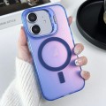 For iPhone 11 MagSafe Lens Holder PC Hybrid TPU Phone Case(Blue)
