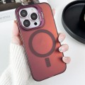 For iPhone 12 Pro Max MagSafe Lens Holder PC Hybrid TPU Phone Case(Red)