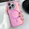 For iPhone 13 Pro Max MagSafe Lens Holder PC Hybrid TPU Phone Case(Pink)