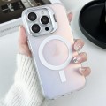 For iPhone 14 Pro Max MagSafe Lens Holder PC Hybrid TPU Phone Case(White)