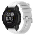 For Garmin Descent G1 Solar Letel Solid Color Sports Silicone Watch Band(White)