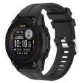 For Garmin Descent G1 Solar Letel Solid Color Sports Silicone Watch Band(Black)