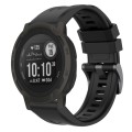 For Garmin Instinct 2 / Instinct Solid Color Black Buckle Silicone Quick Release Watch Band(Black)