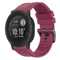 For Garmin Instinct 2 / Instinct Solid Color Black Buckle Silicone Quick Release Watch Band(Wine Red