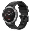 For Garmin Fenix 6 GPS Solid Color Black Buckle Silicone Quick Release Watch Band(Black)