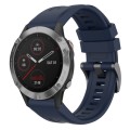 For Garmin Fenix 6 GPS Solid Color Black Buckle Silicone Quick Release Watch Band(Dark Blue)