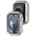 For Apple Watch Series 9 45mm Diamond Hollow PC Watch Case(Transparent)