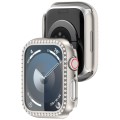 For pple Watch Series 9 41mm Diamond Hollow PC Watch Case(Starlight)