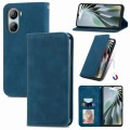 For ZTE Libero 5G IV Retro Skin Feel Magnetic Leather Phone Case(Blue)