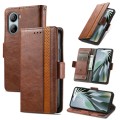 For ZTE Libero 5G IV CaseNeo Splicing Dual Magnetic Buckle Leather Phone Case(Brown)