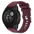 For Garmin Descent G1 Solar 22mm Solid Color Silicone Watch Band(Wine)
